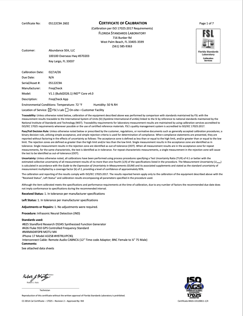 ISO 17025 Certification Page 1