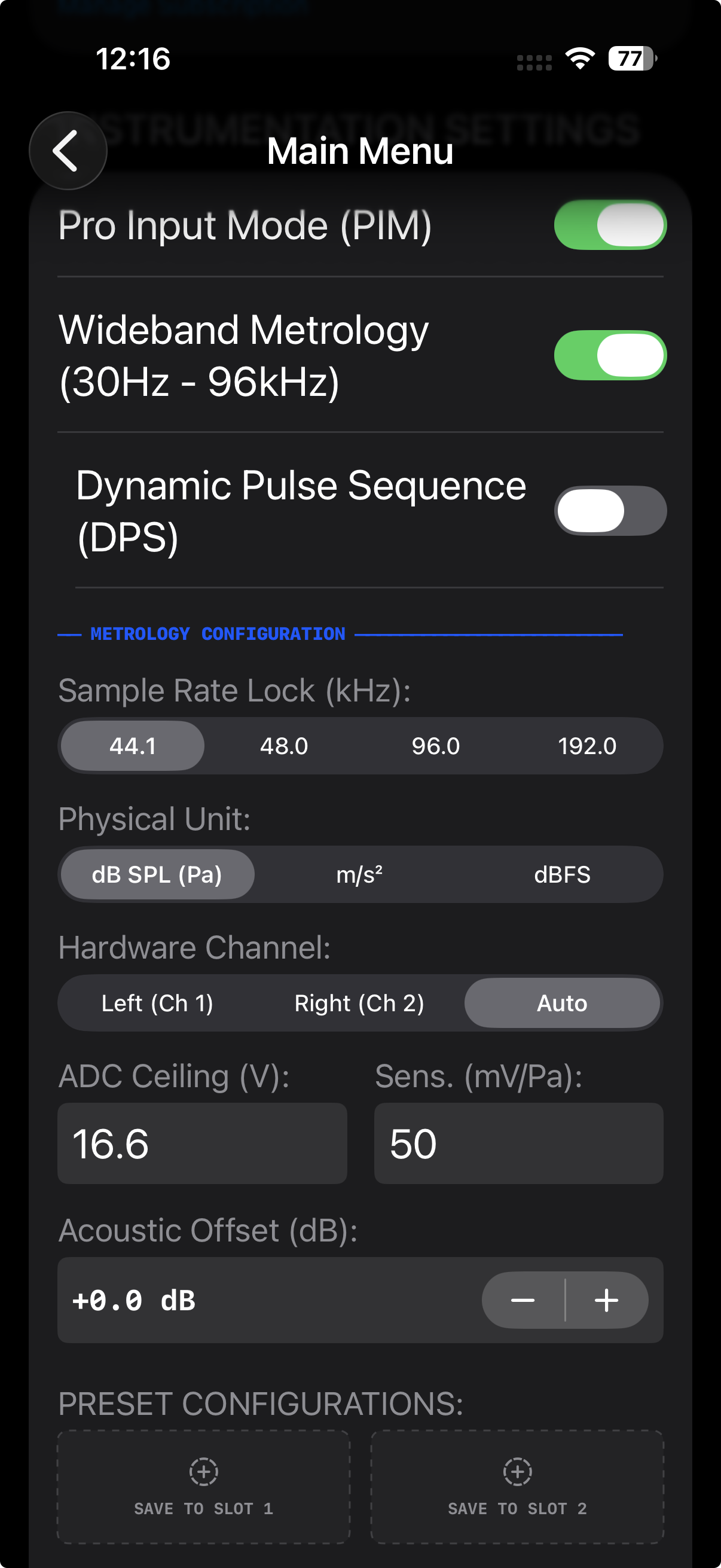 FreqCheck Pro Input Mode, Wideband Metrology, and DPS Configuration